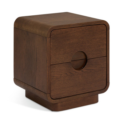 Habitat Adeje 2 Drawer Bedside Table - Walnut