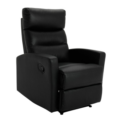 Argos Home Russo Faux Leather Manual Recliner Chair - Black