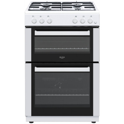 Bush CTFS60DBLGCW 60cm Double Oven Gas Cooker - White