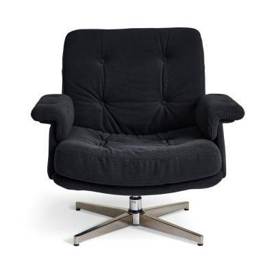 Habitat Dawson Fabric Swivel Chair - Charcoal