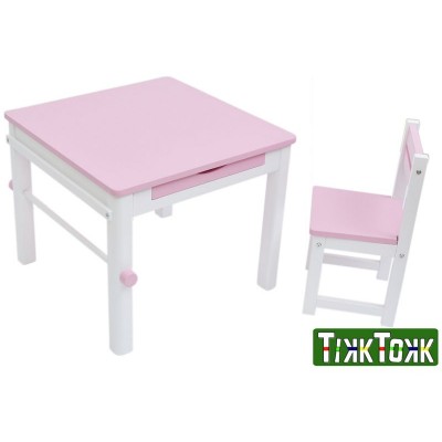 Liberty House Toys Tikk Tokk Art Table & Chair - Pink