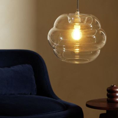 Habitat Clear Glass Honeycomb Easy Fit Lampshade - 25cm