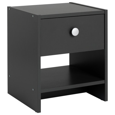 Argos Home Seville 1 Drawer Bedside Table - Anthracite