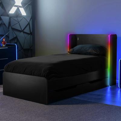 X Rocker Electra Single Gaming Storage Bed Frame - Black