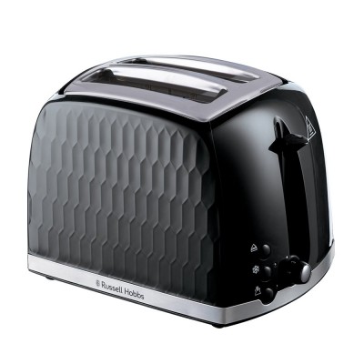 Russell Hobbs Honeycomb 2 Slice Black Plastic Toaster 26061