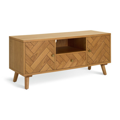 Habitat Afram 2 Door 1 Drawer TV Unit - Natural