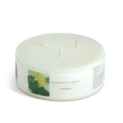 Habitat Large Candle Wax Refill - Geranium & Basil