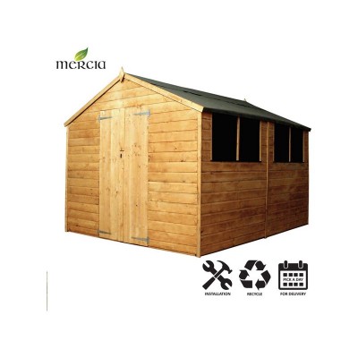 Mercia Shiplap Apex Wooden Shed Installation Included-10x8ft