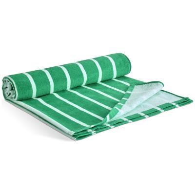 Habitat Green Skinny Stripe Beach Towel