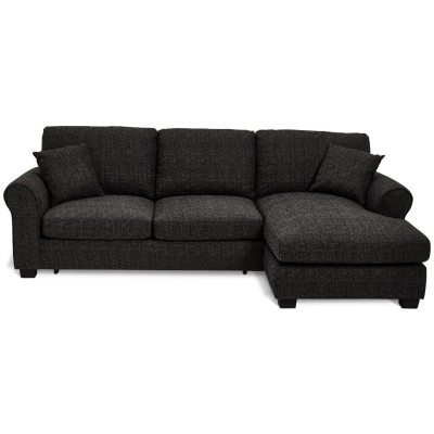 Argos Home Lisbon Right Hand Corner Chaise Sofa Bed-Charcoal