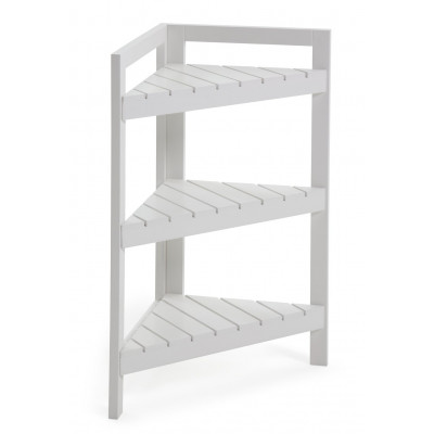 HAB WHITE SLATTED 3 SHELF CORNER UNIT