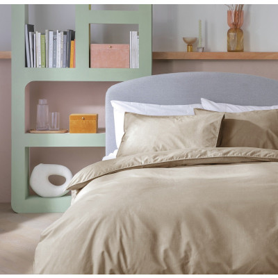 Habitat Cotton Textured Print Natural Bedding Set - Double
