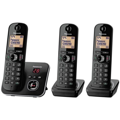 Panasonic KXTG6803 Cordless Telephone with Answer M/c-Triple