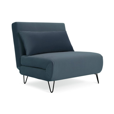 Habitat Roni Small Double Fabric Chairbed - Ink Blue