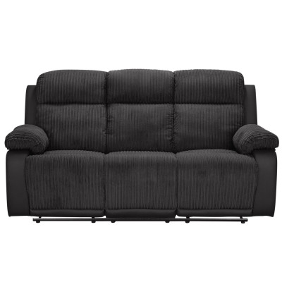 Argos Home Bradley Fabric 3 Seater Recliner Sofa - Grey