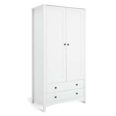 Habitat Minato 2 Door 2 Drawer Wardrobe - White