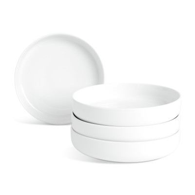 Habitat Riko Blate Set of 4 Porcelain Blates - White