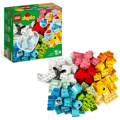 LEGO DUPLO Classic Heart Box Bricks Toy for Toddlers 10909