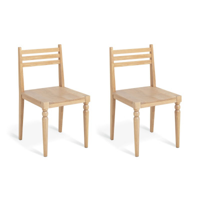 Habitat Barnwell Pair of Oak Dining Chairs - Natural