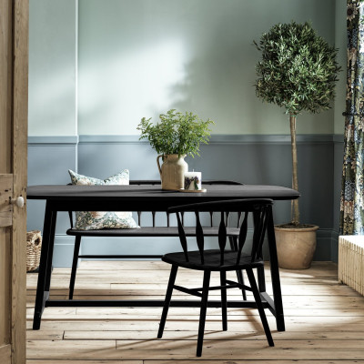 Habitat x Morris & Co. Canterbury 4 Seat Dining Table- Black