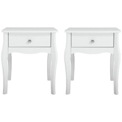 Argos Home Amelie 1 Drawer Set of 2 Bedside Tables - White