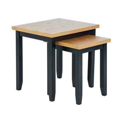 HYGENA LUNA BLACK NEST OF TWO TABLES    