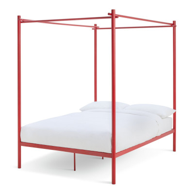 Habitat 60 Akari 4 Poster Kingsize Metal Bed Frame - Red