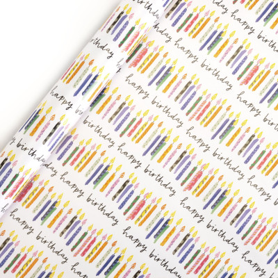 Argos Home Roll of Birthday Candle Wrapping Paper - 10m