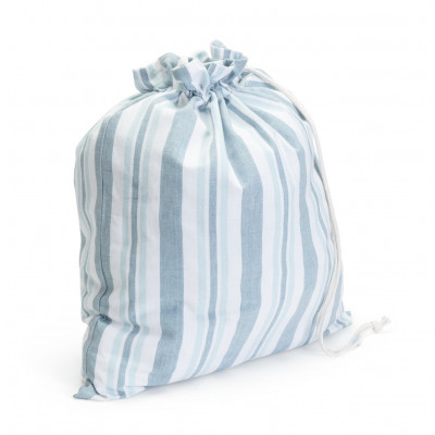 Habitat 60 Litre Stripe Laundry Bag - Blue and White