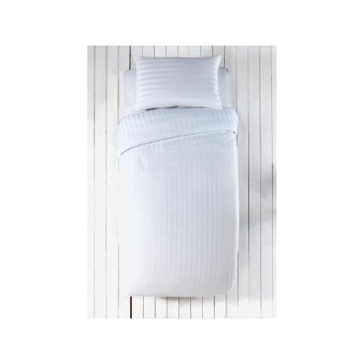 Argos Home Bella White Sateen Bedding Set - Single