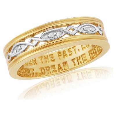 9ct Gold Plated Sterling Silver Commitment Ring - R