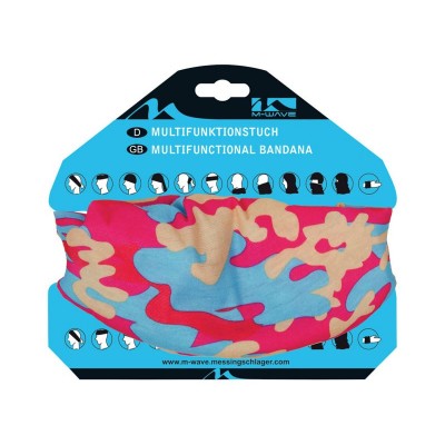 M Wave Seemless Bandana - Pink and Blue