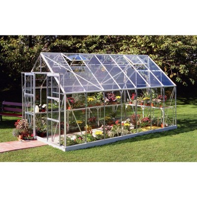 Halls Magnum Toughened Glass 14 x 8ft Greenhouse with Base