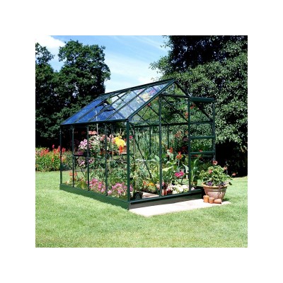 Halls Popular Glass 8 x 6ft Greenhouse with Base