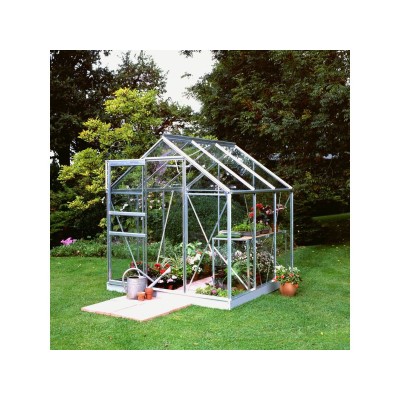 Halls Popular Glass 6 x 6ft Greenhouse with Base