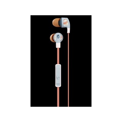 DIME IN EAR W MIC 1  TEAL CORAL GOLD    