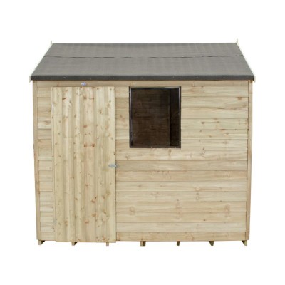 8X6 OVERLAP REVERSE APEX SHED ASSEMBLED