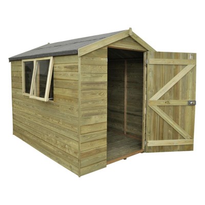 8X6 T G PTR APEX SHED ASSEMBLED