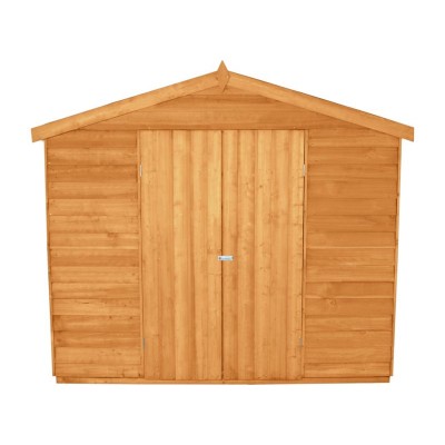 FG OVERLAP APEX DBL DOOR WOOD SHED