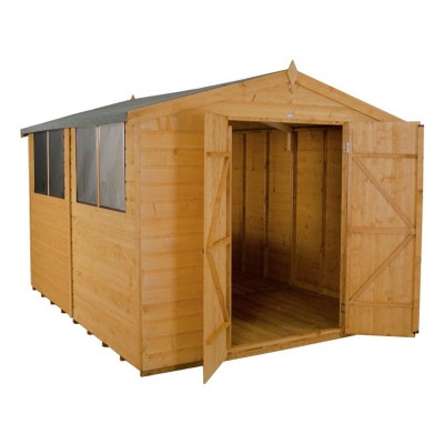 8X10 SHIPLAP APEX SHED DBLE DR ASSEM