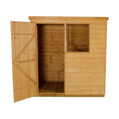 6X4 SHIPLAP PENT SHED ASSEMBLED