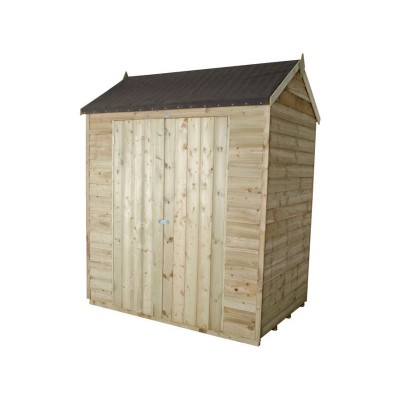 Forest Overlap Reverse 6 x 4ft Double Door Shed Base & Inst
