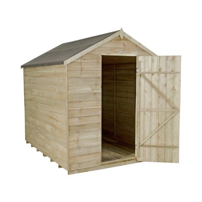 Forest Wooden Overlap Windowless Apex Garden Shed - 8 x 6ft