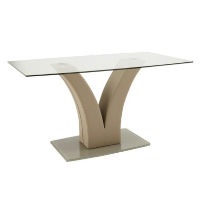 AH2 ORIANA GLASS 150CM PEDESTAL TABLE