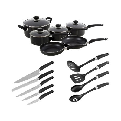 MR 6 PIECE BLACK PAN SET WITH TOOL SET  