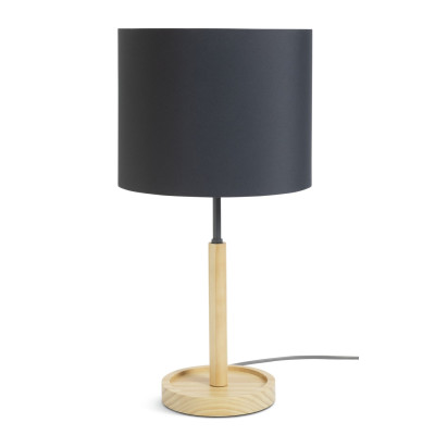 Argos Home Gloss 47cm Pine wood Table Lamp - Natural & Grey