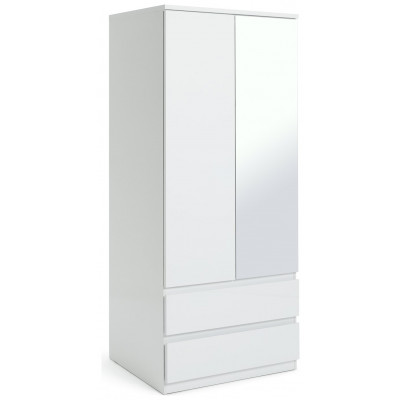 Argos Jenson 2 Door 2 Drawer Mirror Wardrobe - White Gloss