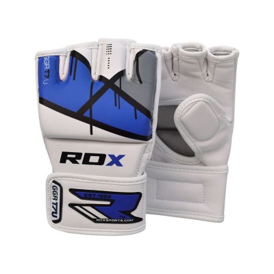 RDX LTHR  X GRAPPLING GLOVES  BLUE  L XL