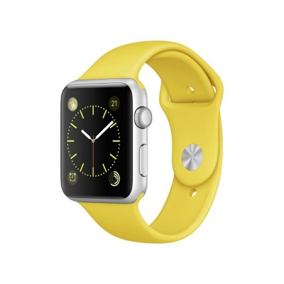 42MM SILVER ALU CASE W YELLOW SPORT BAND