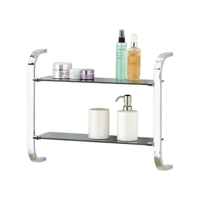 Hygena Onyx Mounted Glass Bathroom Shelf - Black